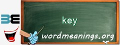 WordMeaning blackboard for key